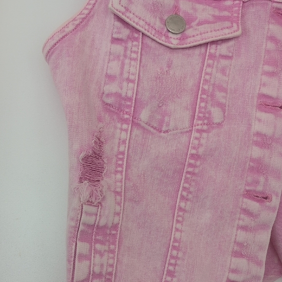 Pink Denim Vest - Picture 2 of 4